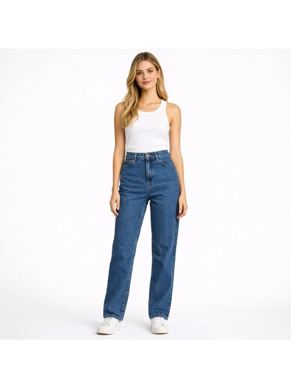 Lee Riders Jeans Womens 14M High-Waisted Stone Washed Denim Tapered Leg Vintage